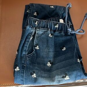 Disney Mickey denim joggers